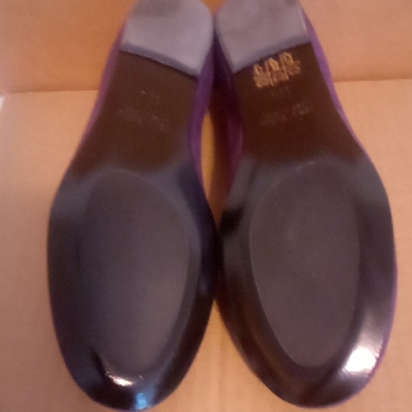 Purple Suede Ballet Flats - Picture 3 of 4